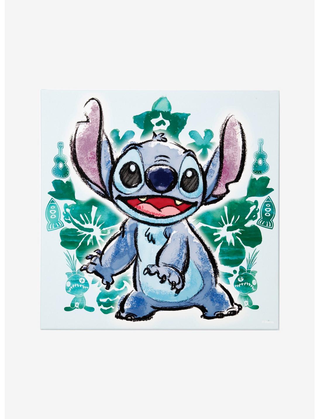 Disney Lilo & Stitch Floral Stitch Canvas Wall Art, , hi-res