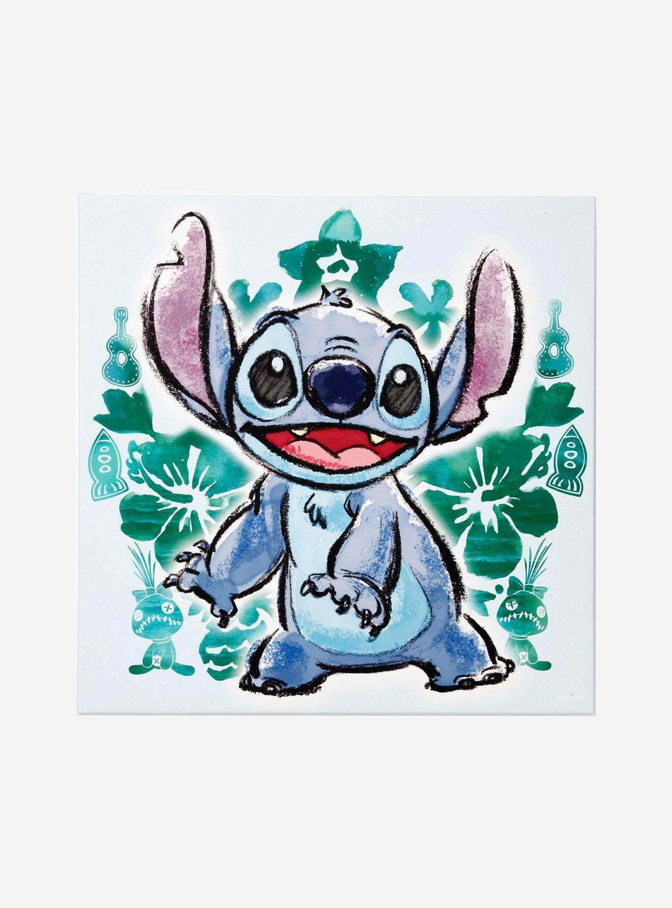 Disney Lilo & Stitch Floral Stitch Canvas Wall Art, , hi-res