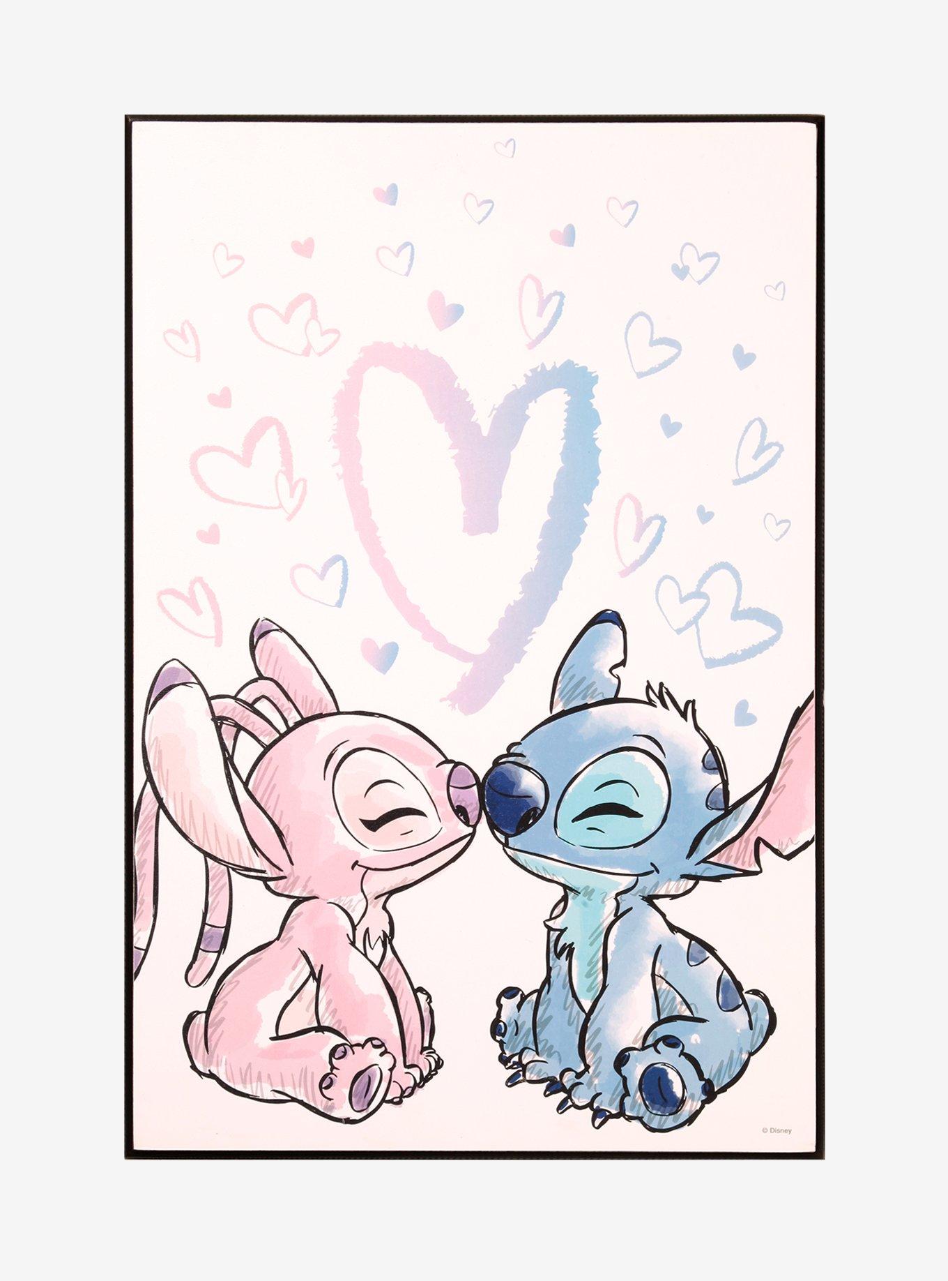 Disney Lilo & Stitch Angel & Stitch Wood Wall Art, , hi-res