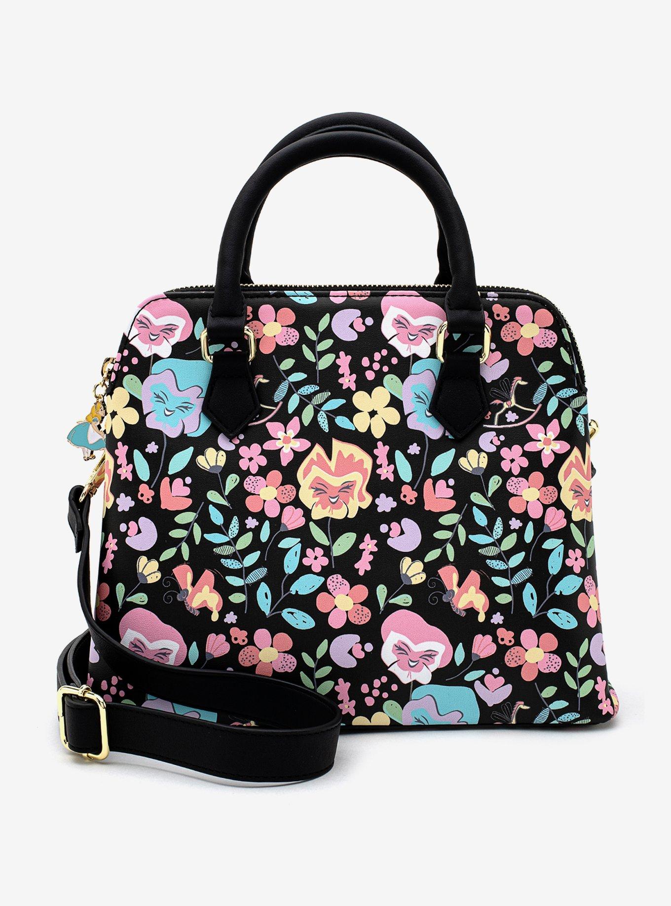 Loungefly Disney Alice In Wonderland Flowers Dome Satchel Bag, , hi-res