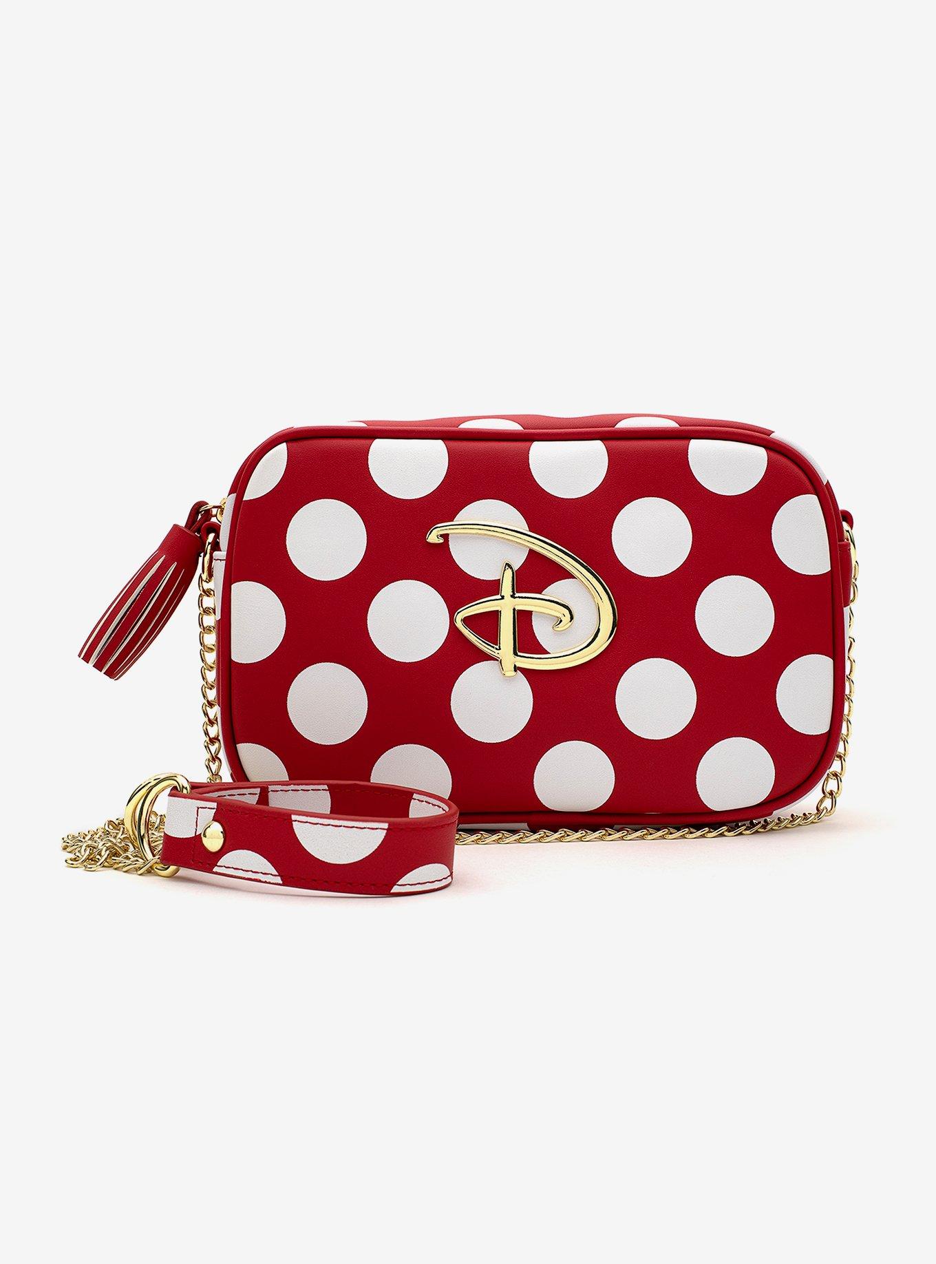 Loungefly Disney Red & White Polka Dot Crossbody Bag, , hi-res