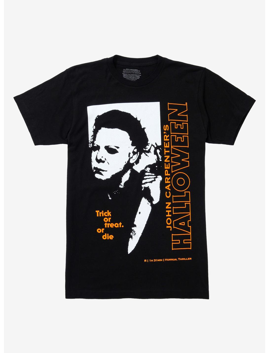 Halloween Michael Myers Trick Or Treat T-Shirt, BLACK, hi-res