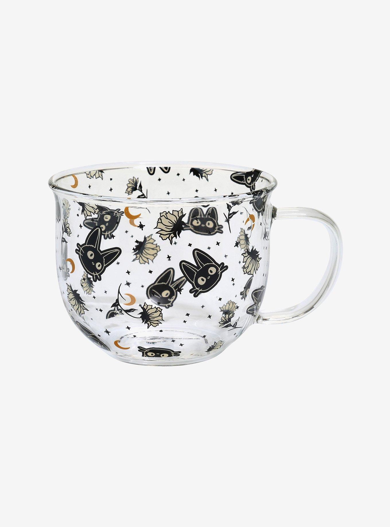 Studio Ghibli Kiki's Delivery Service Jiji Floral Clear Mug, , hi-res