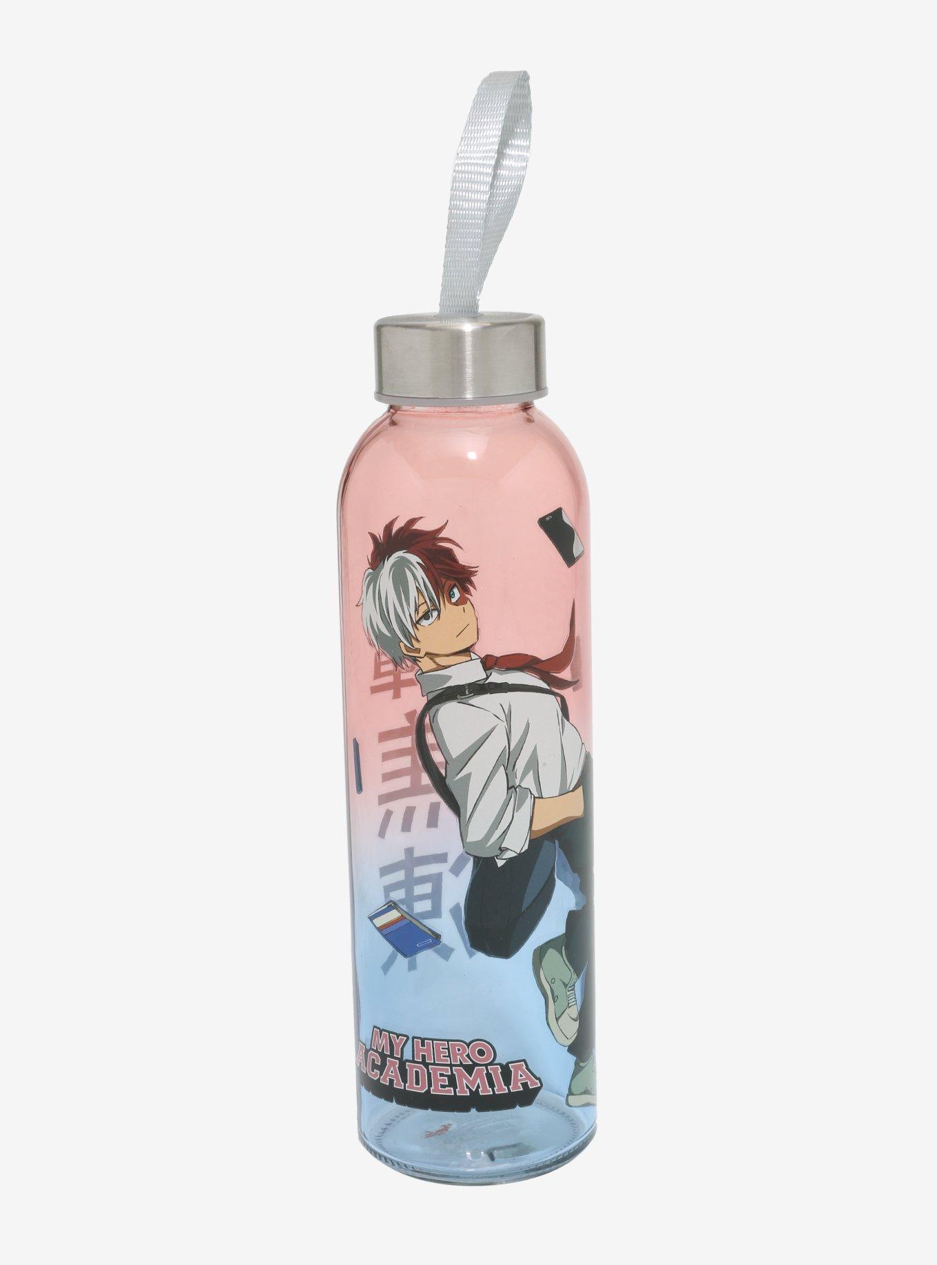 My Hero Academia Todoroki Glass Water Bottle, , hi-res