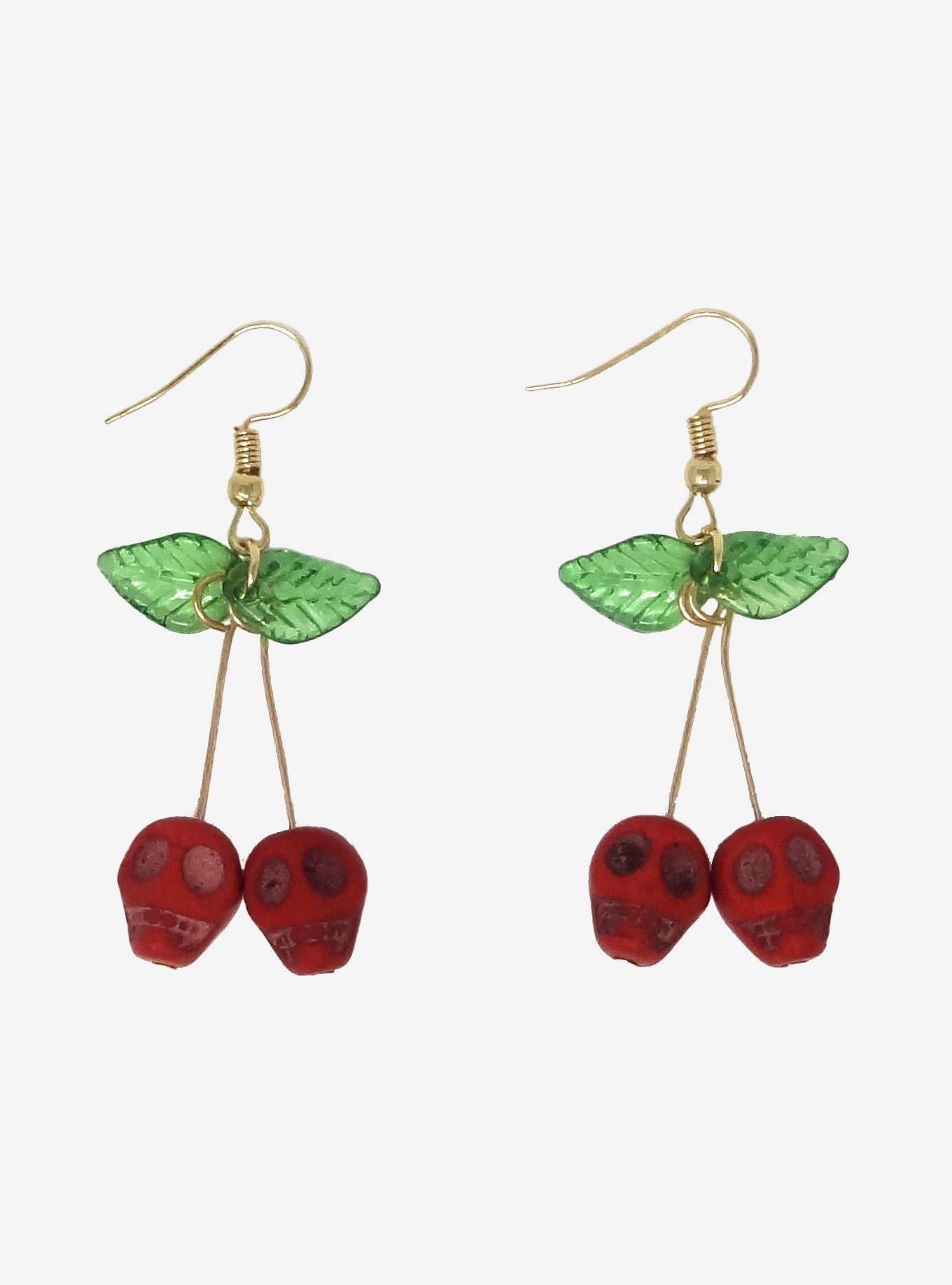 Hot topic shop cherry earrings