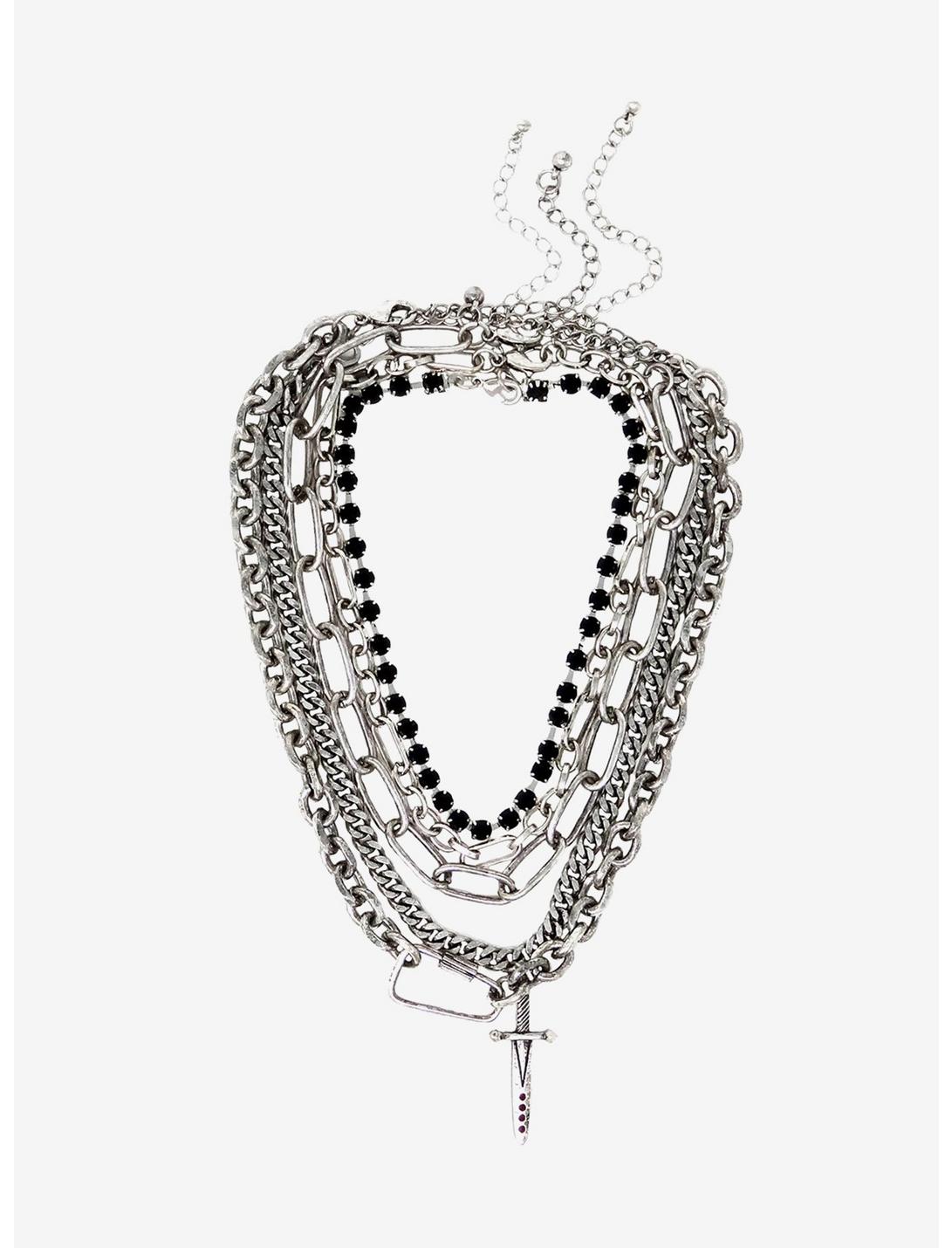Dagger Chain Necklace Set, , hi-res
