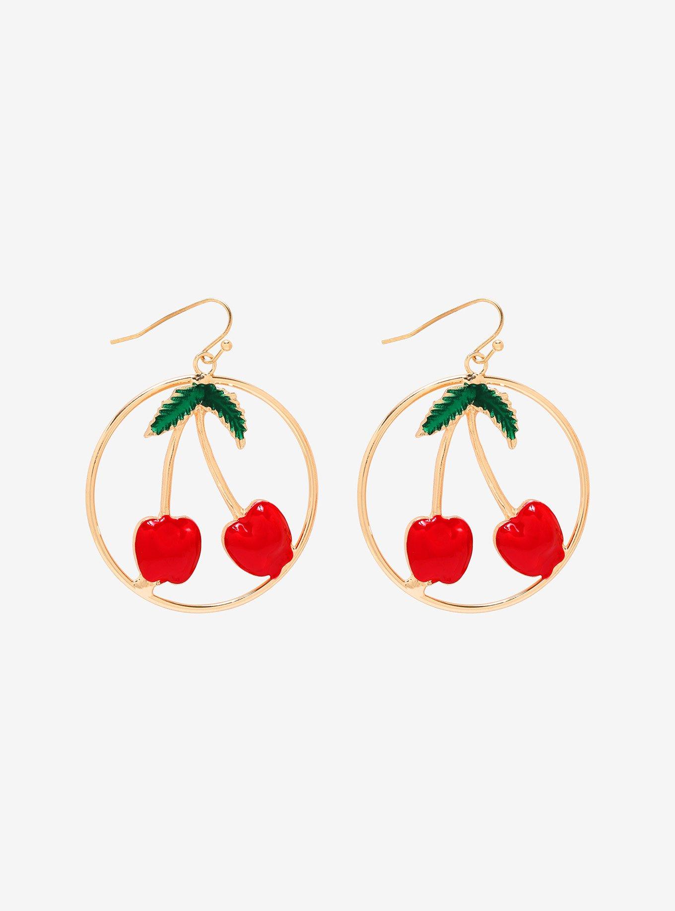 Hot topic store cherry earrings