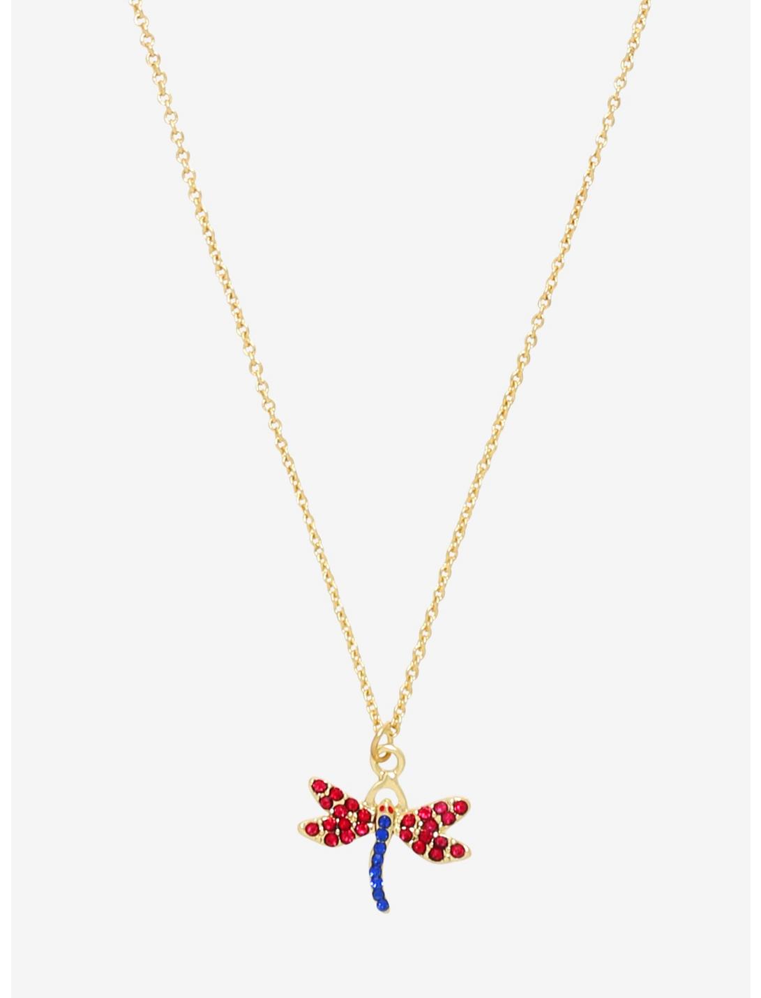Coraline Dragonfly Dainty Charm Necklace, , hi-res
