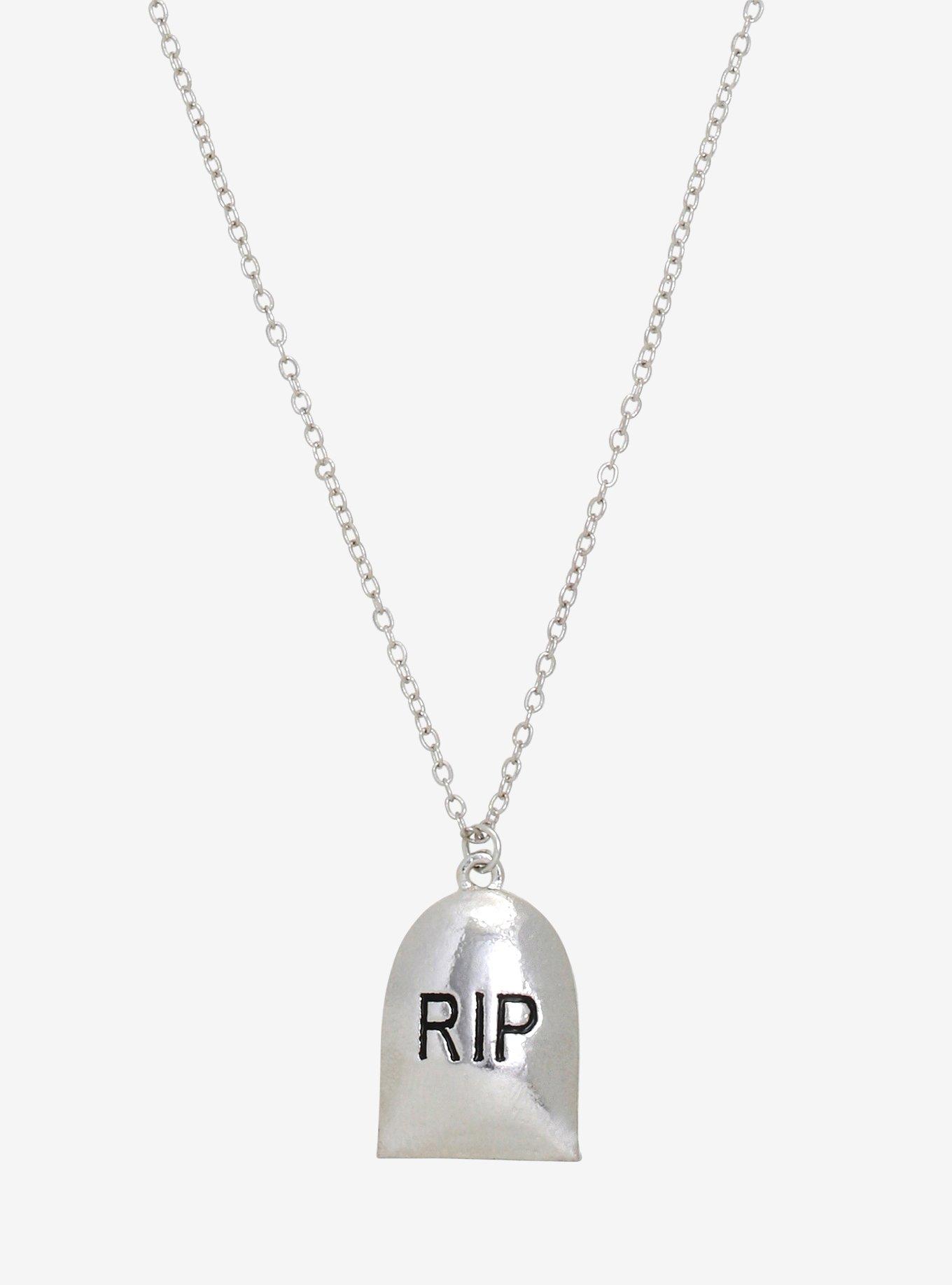 RIP Pendant Necklace, , hi-res