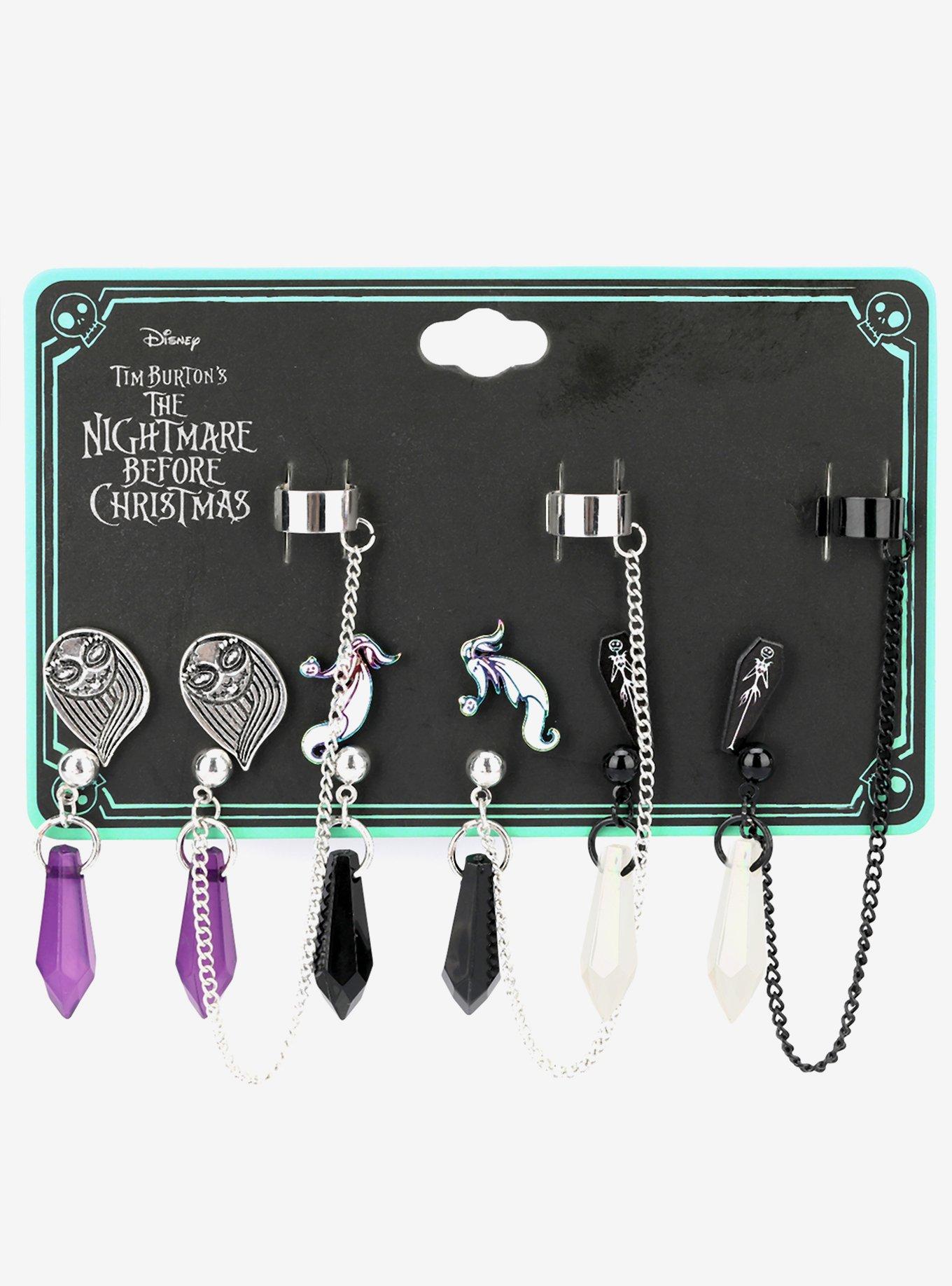 The Nightmare Before Christmas Crystal Cuff Earring Set, , hi-res