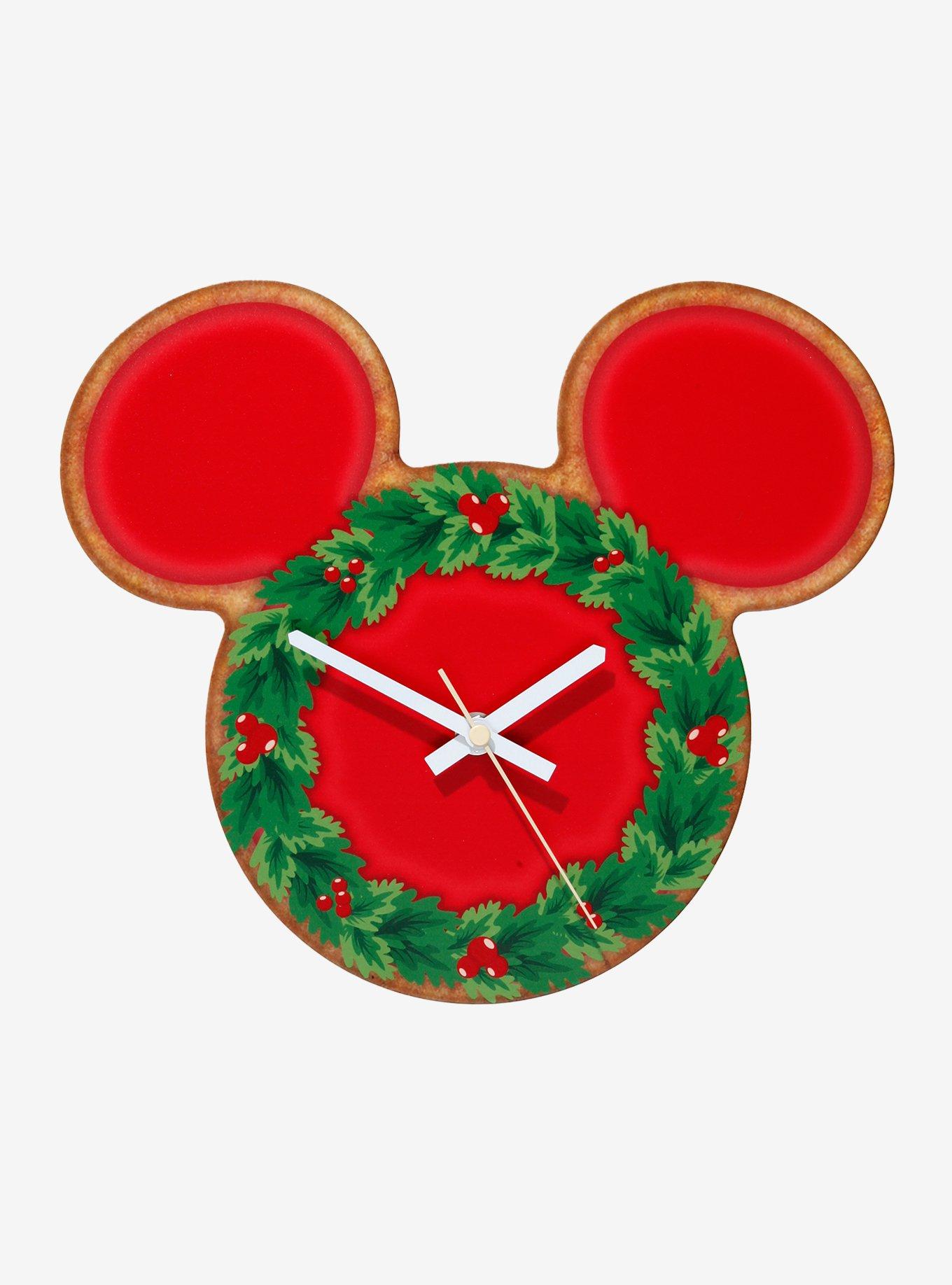 Disney Mickey Mouse Wreath Wall Clock, , hi-res