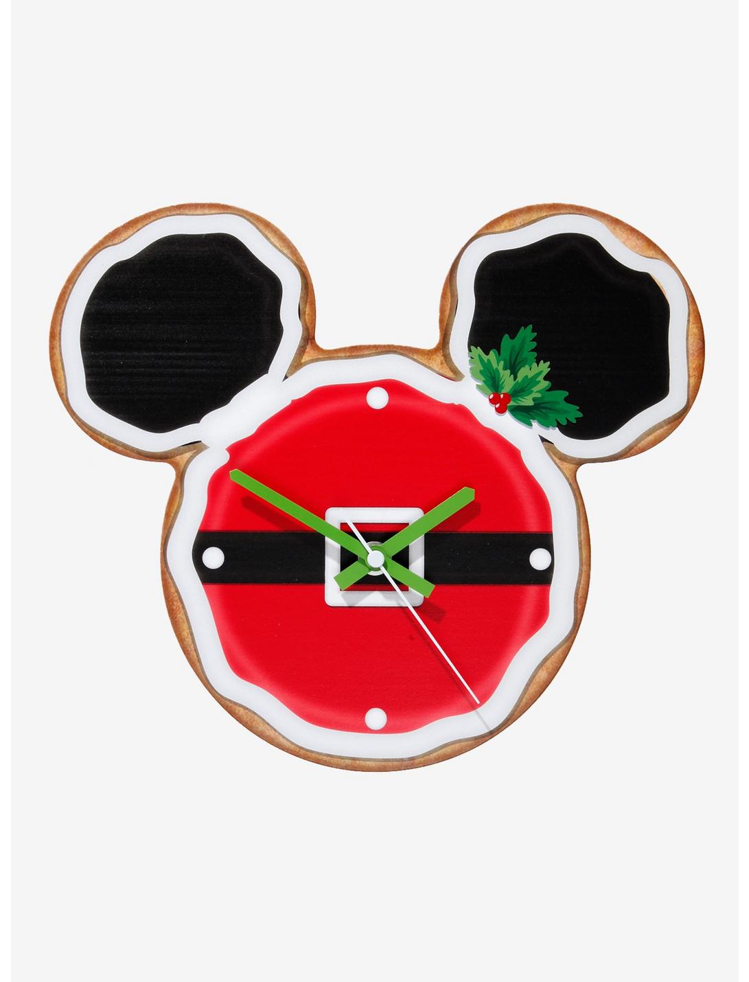 Disney Mickey Mouse Santa Cookie Wall Clock, , hi-res