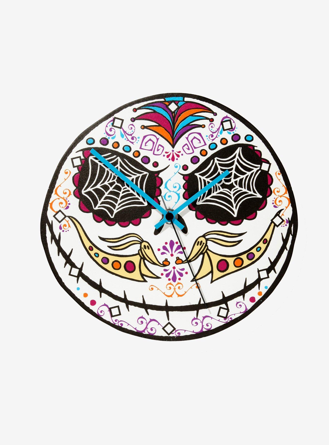 The Nightmare Before Christmas Jack Sugar Skull Wall Clock, , hi-res