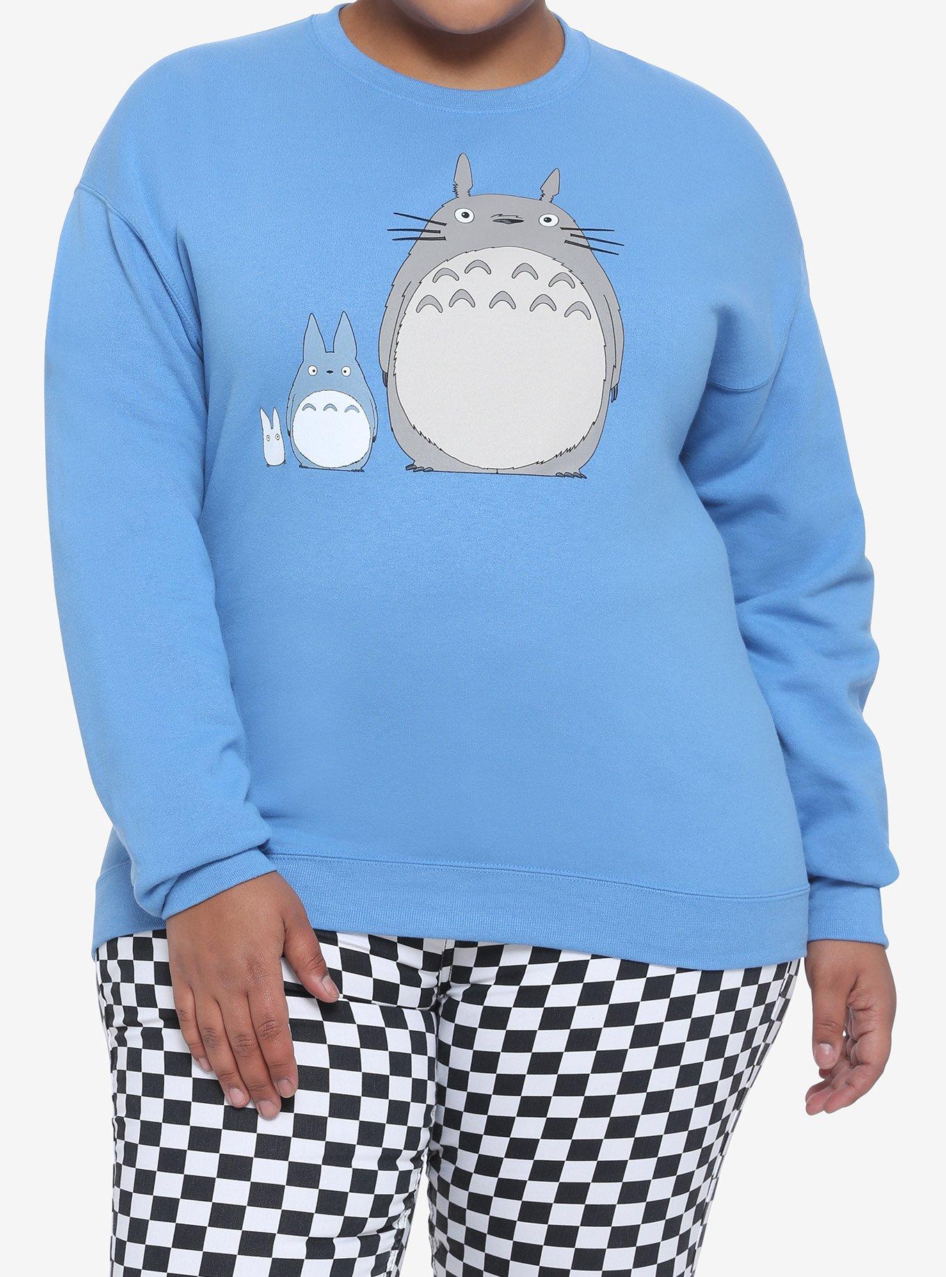 Studio Ghibli My Neighbor Totoro Blue Girls Sweatshirt Plus Size, BLUE, hi-res