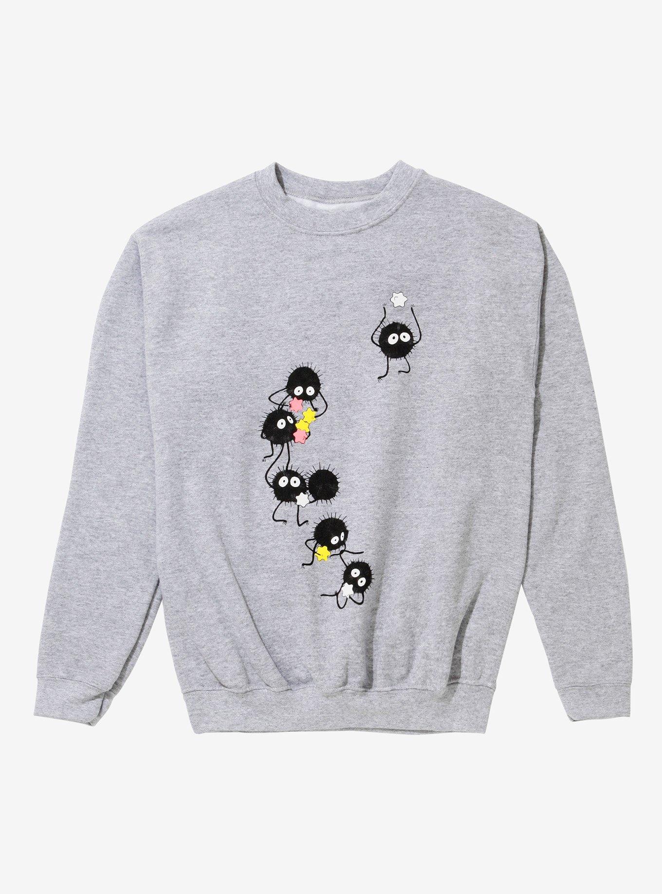 Studio Ghibli Spirited Away Soot Sprites Girls Sweatshirt, GREY, hi-res