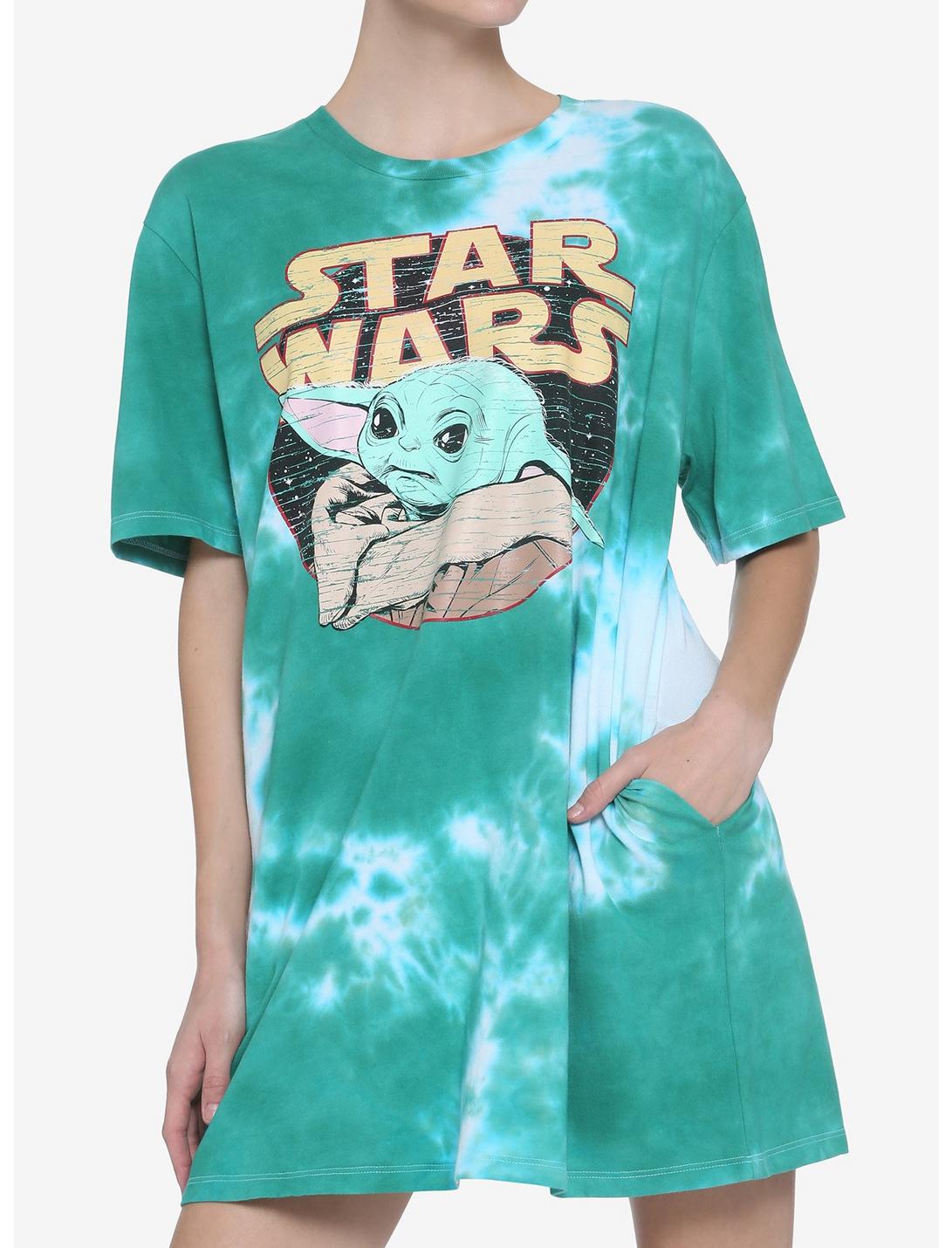 Her Universe Star Wars The Mandalorian The Child T-Shirt Dress, TIE DYE, hi-res