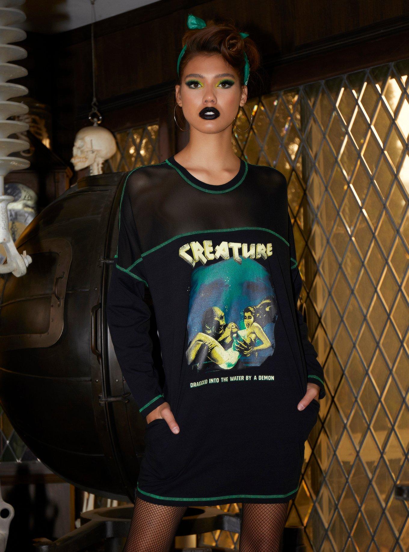 Universal Monsters Creature From The Black Lagoon Long Sleeve T Shirt Dress Hot Topic