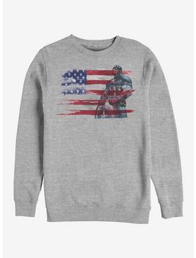 Marvel Captain America Watercolor Flag Sweatshirt, , hi-res