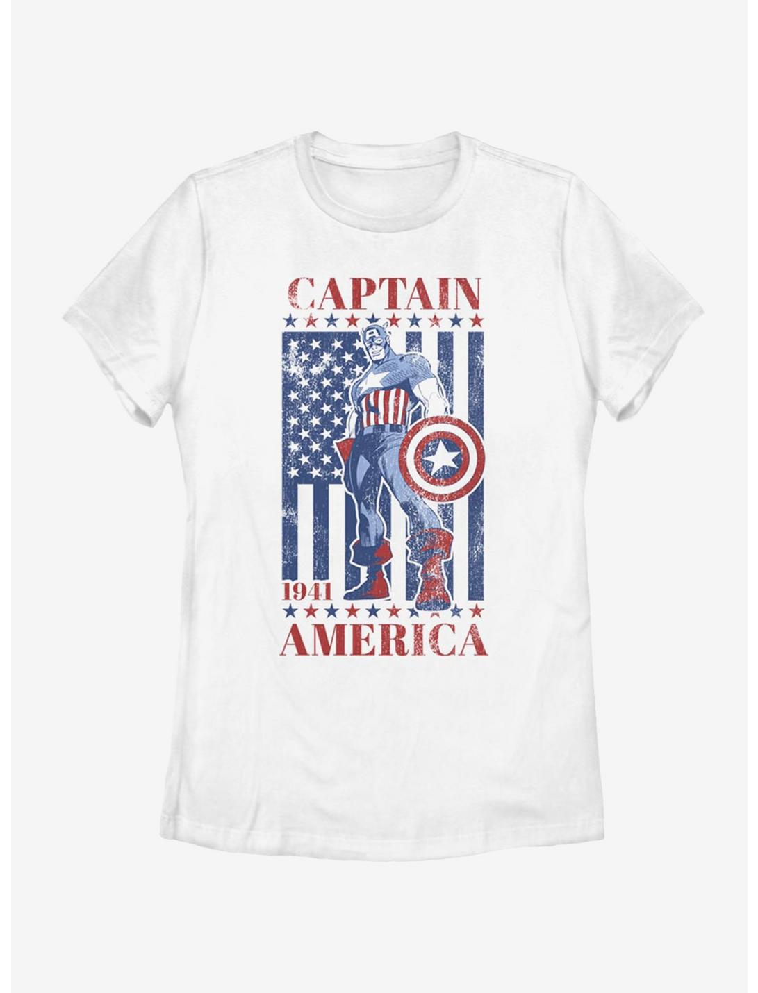 Marvel Captain America Legend Womens T-Shirt, WHITE, hi-res