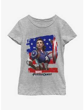 Marvel Captain America Hero Peggie Youth Girls T-Shirt, , hi-res