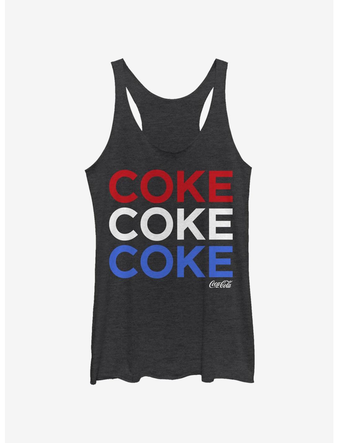 Coke Red White And Coke Womens Tank Top, BLK HTR, hi-res