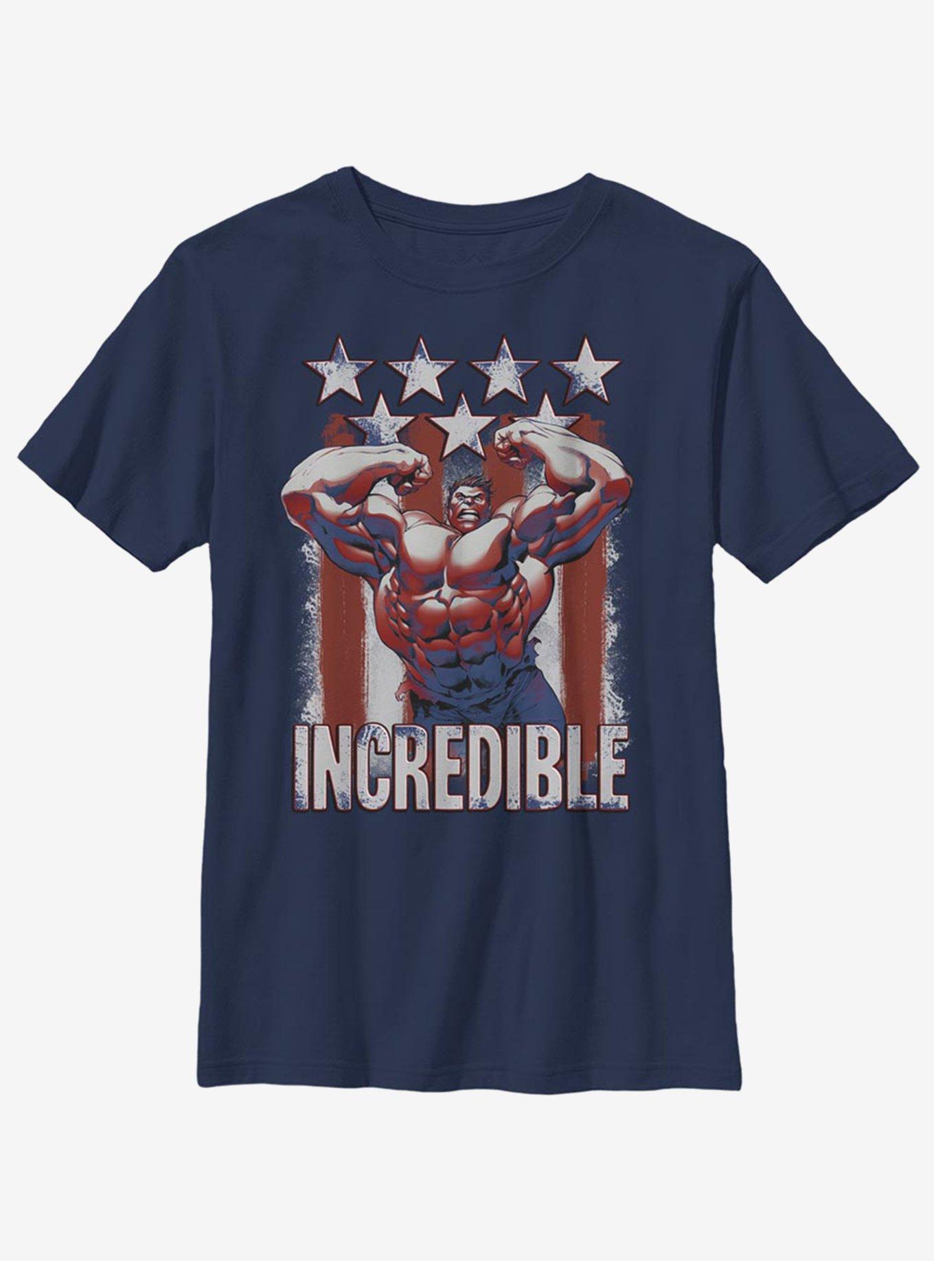 Marvel Hulk Flag Youth T-Shirt, , hi-res