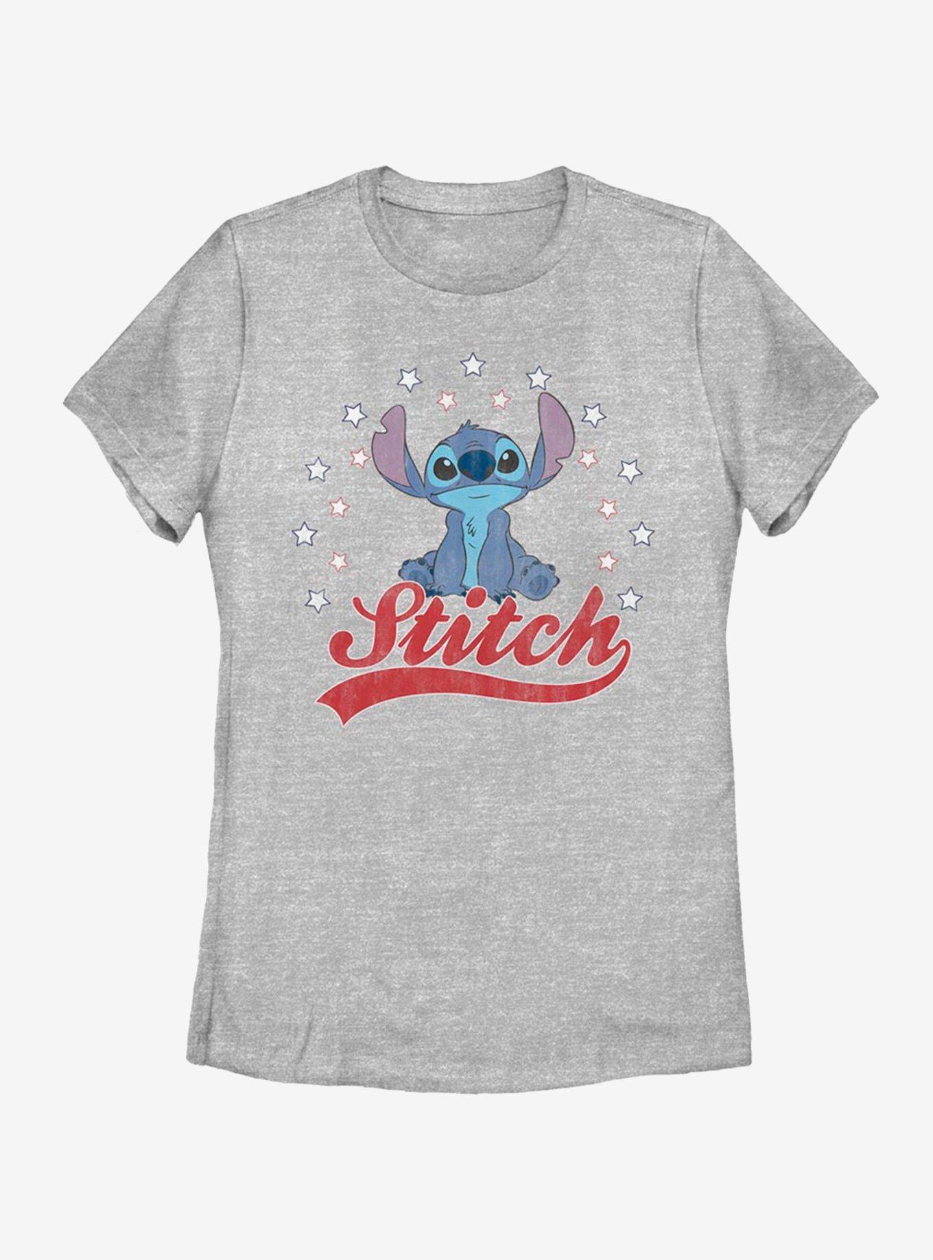 Disney Lilo And Stitch Americana Womens T-Shirt - GREY | BoxLunch