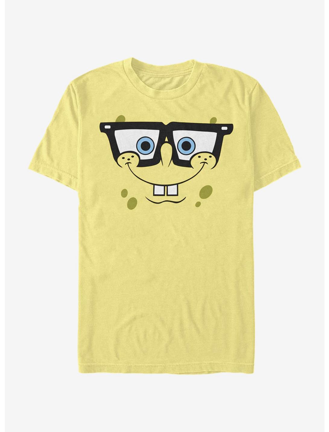 SpongeBob SquarePants Big Face Nerd T-Shirt, BANANA, hi-res