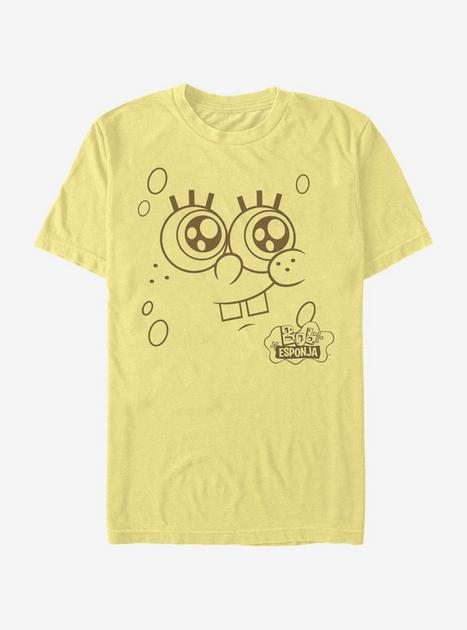 SpongeBob SquarePants Bob Esponja Face T-Shirt - YELLOW | BoxLunch