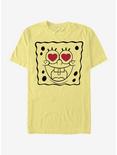 SpongeBob SquarePants Heart Eyes Face T-Shirt, BANANA, hi-res