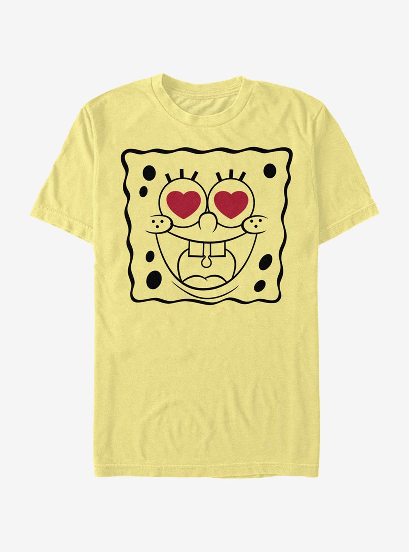 SpongeBob SquarePants Heart Eyes Face T-Shirt, , hi-res