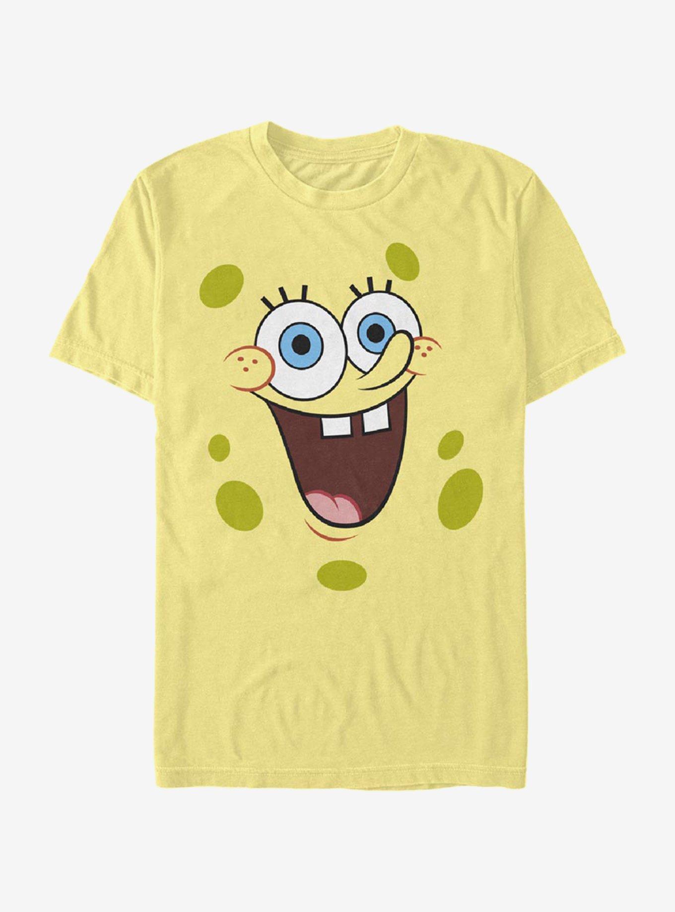 SpongeBob SquarePants Big Shiny Face TShirt YELLOW BoxLunch