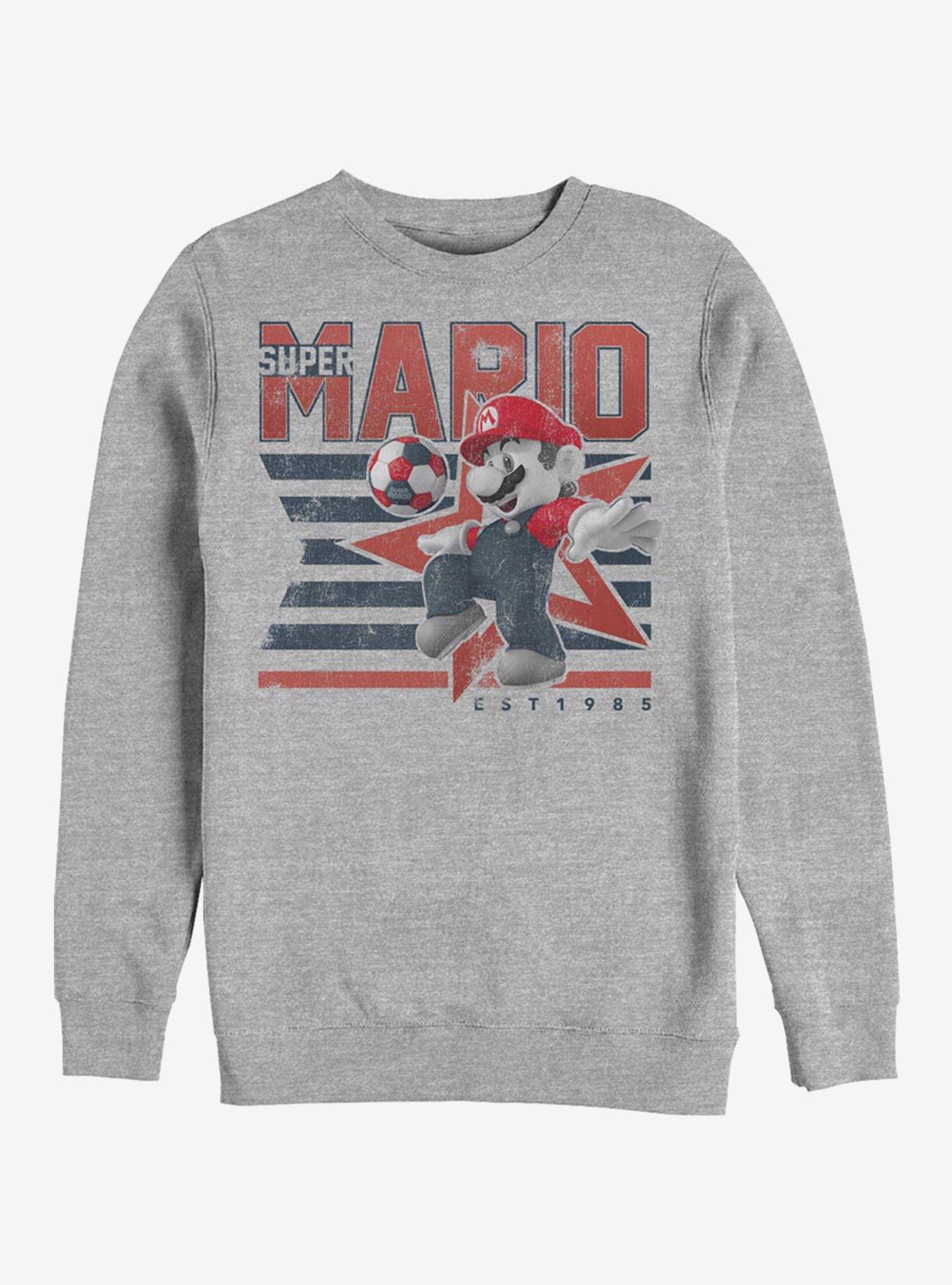 Super Mario Bros. Mario And Stripes Sweatshirt, , hi-res