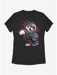 Super Mario Bros. Americana Stripes Womens T-Shirt, BLACK, hi-res