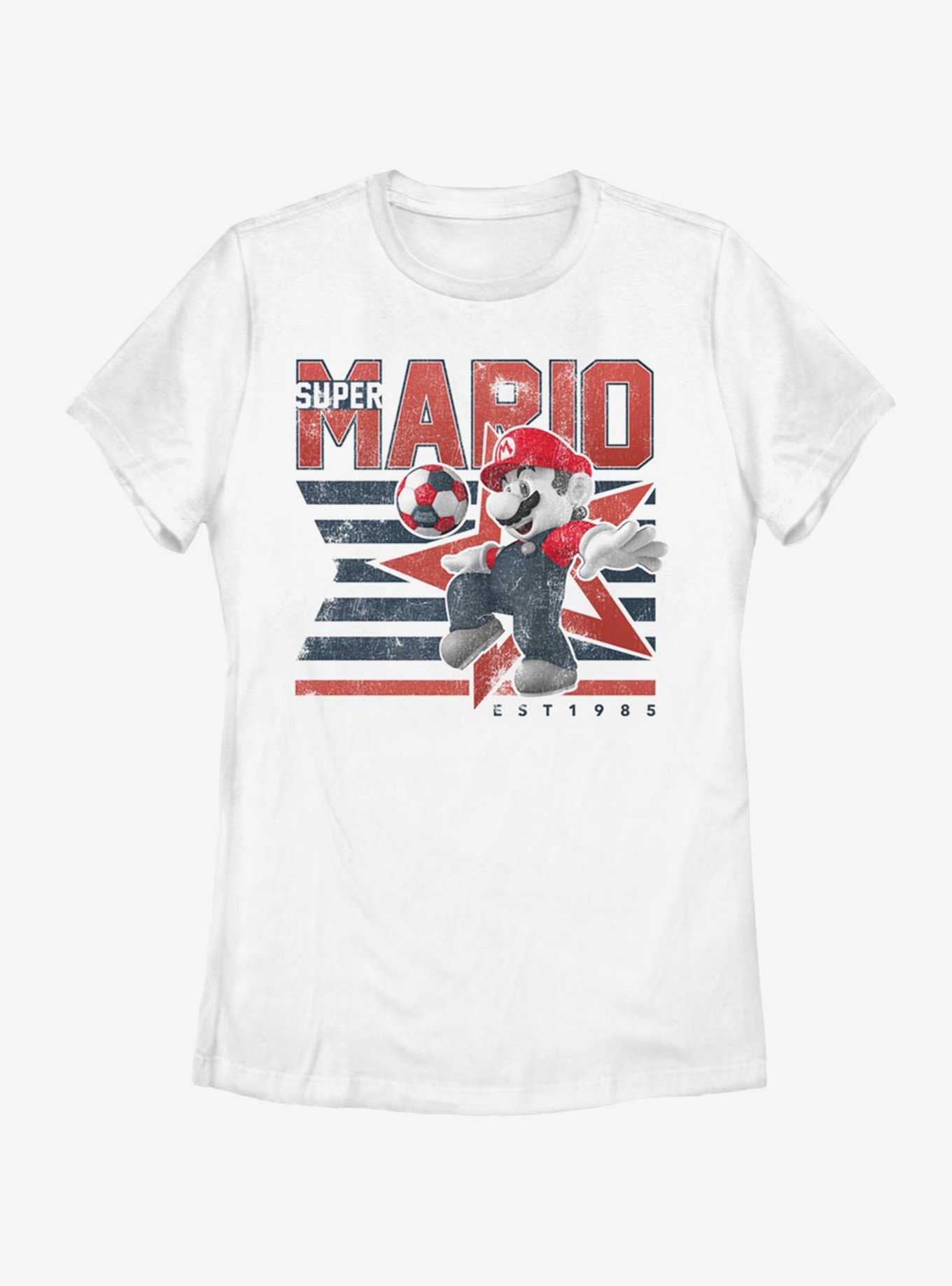 Super Mario Bros. Mario And Stripes Womens T-Shirt, , hi-res