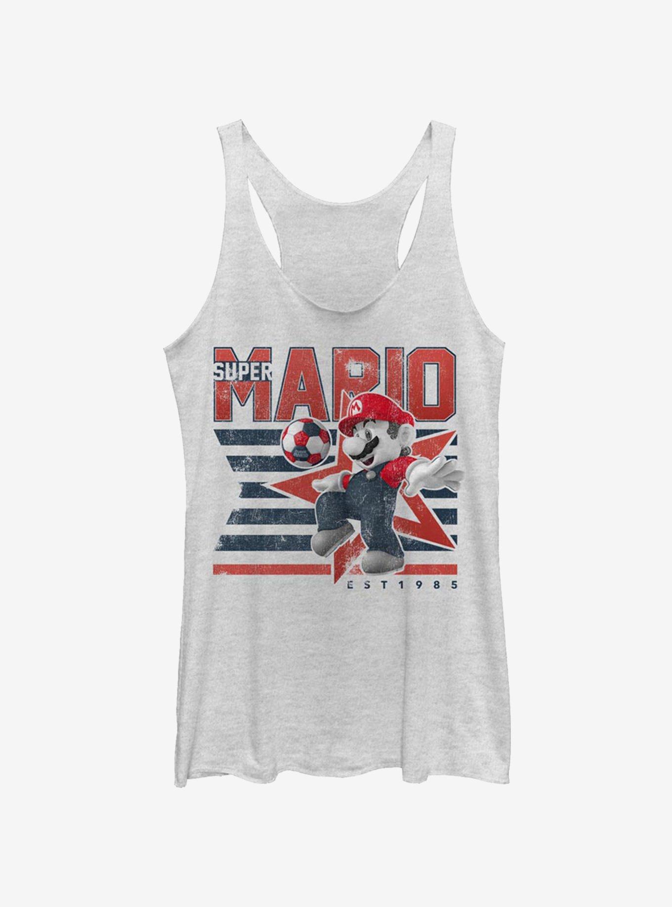 Super Mario Bros. Mario And Stripes Womens Tank Top