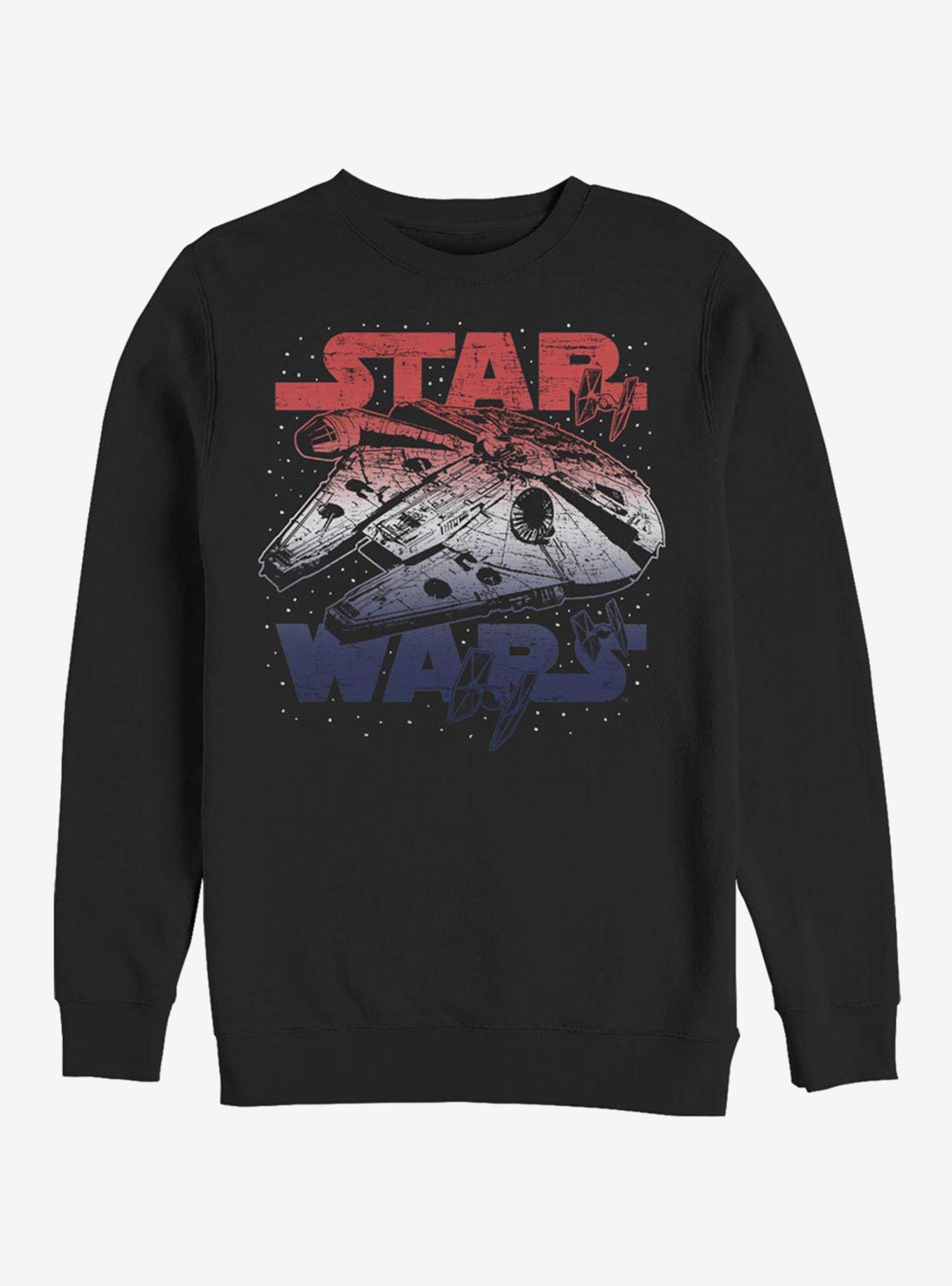 Star Wars Star Spangled Falcon Sweatshirt, BLACK, hi-res