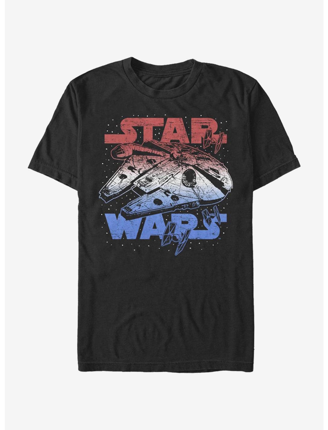 Star Wars Star Spangled Falcon T-Shirt, BLACK, hi-res