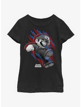Super Mario Bros. Americana Stripes Youth Girls T-Shirt, , hi-res