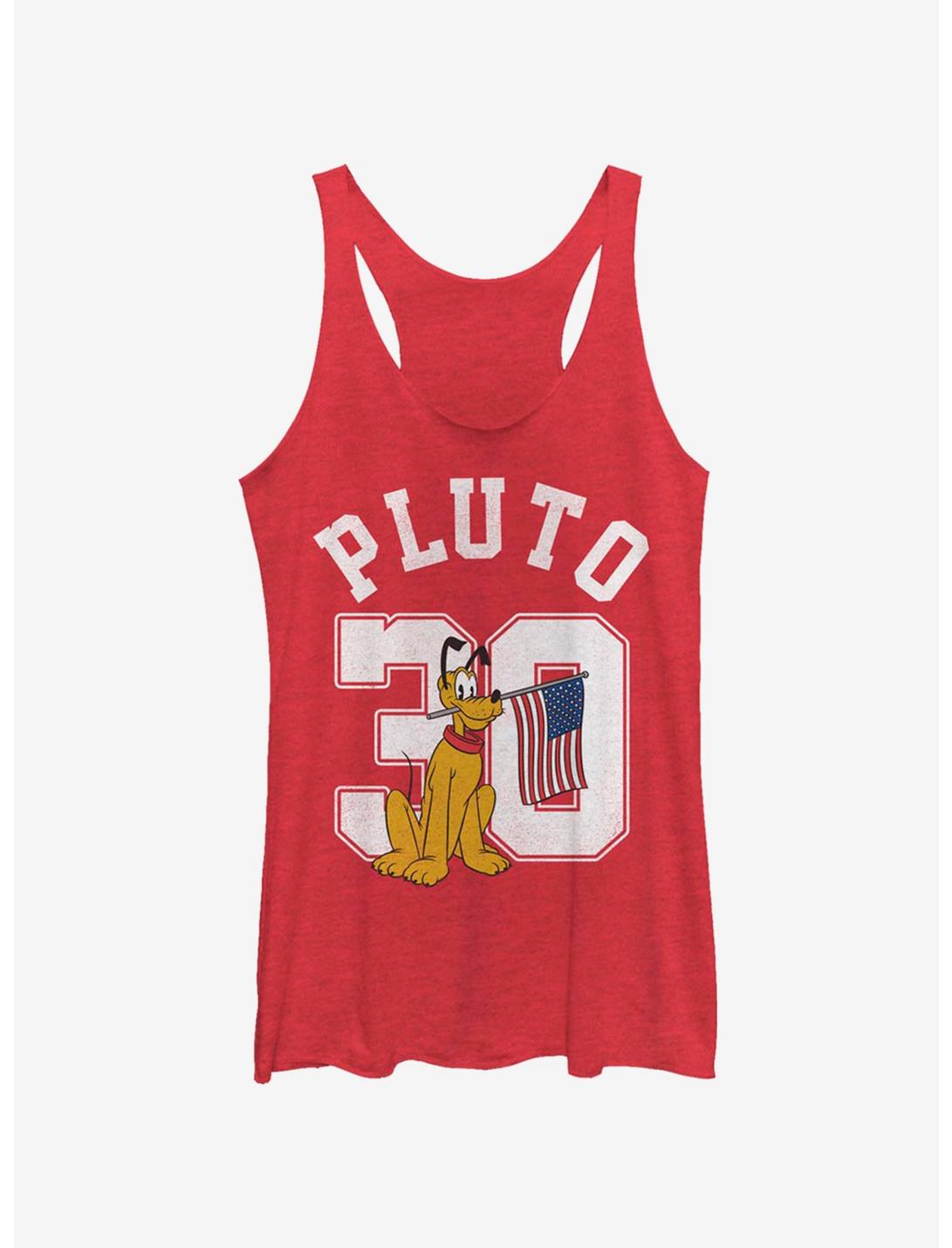 Disney Mickey Mouse Pluto Collegiate Womens Tank Top, RED HTR, hi-res