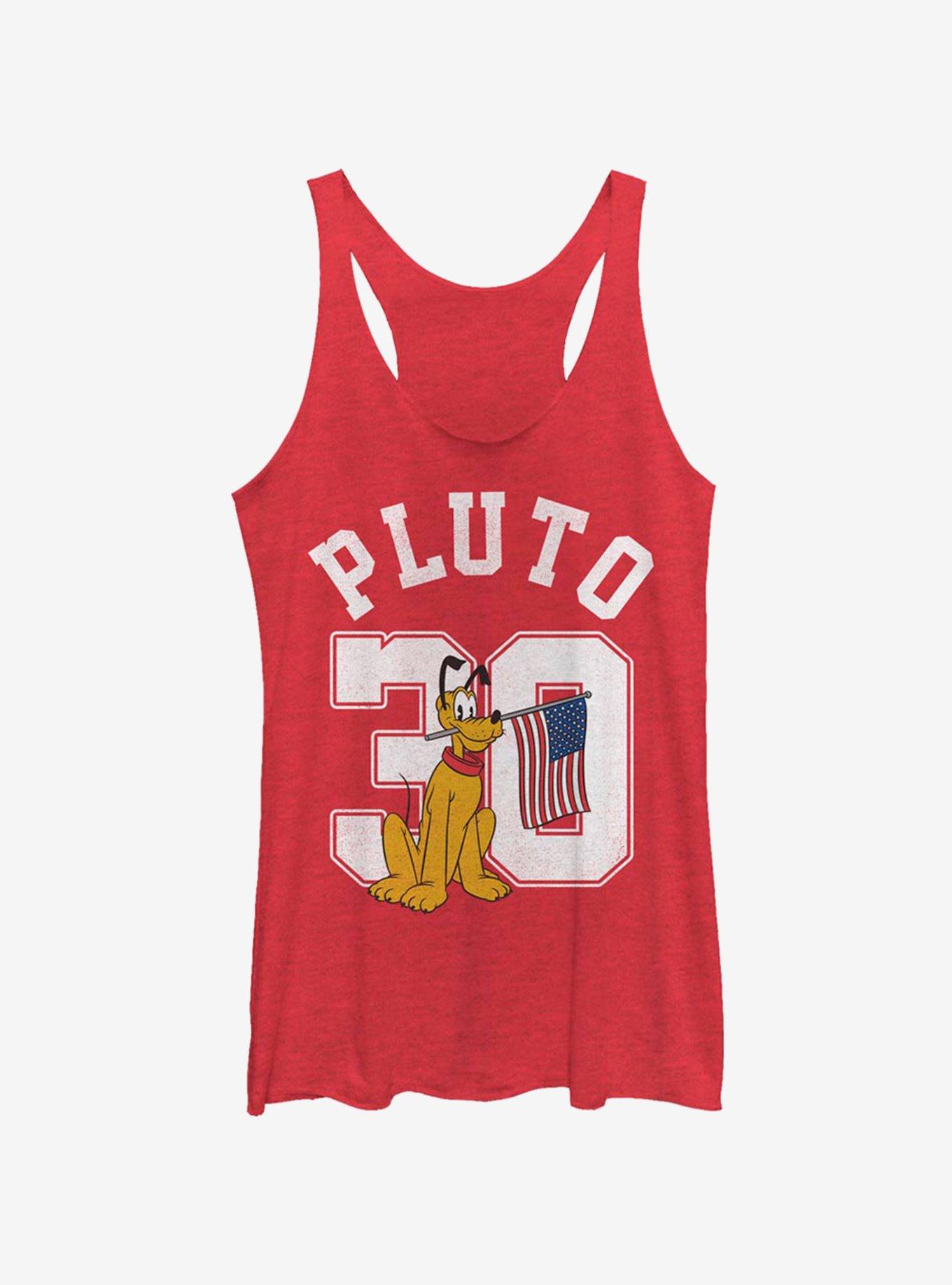 Disney Mickey Mouse Pluto Collegiate Womens Tank Top, RED HTR, hi-res