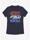 Star Wars Star Spangled Falcon Womens T-Shirt, NAVY, hi-res