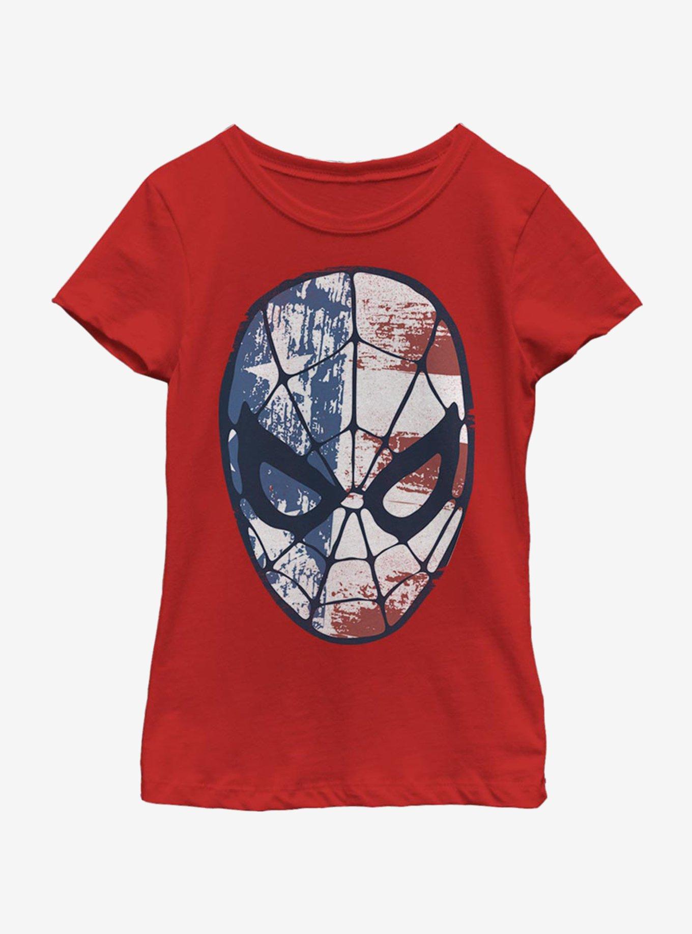 Marvel Spider-Man Spidey Americana Youth Girls T-Shirt, , hi-res