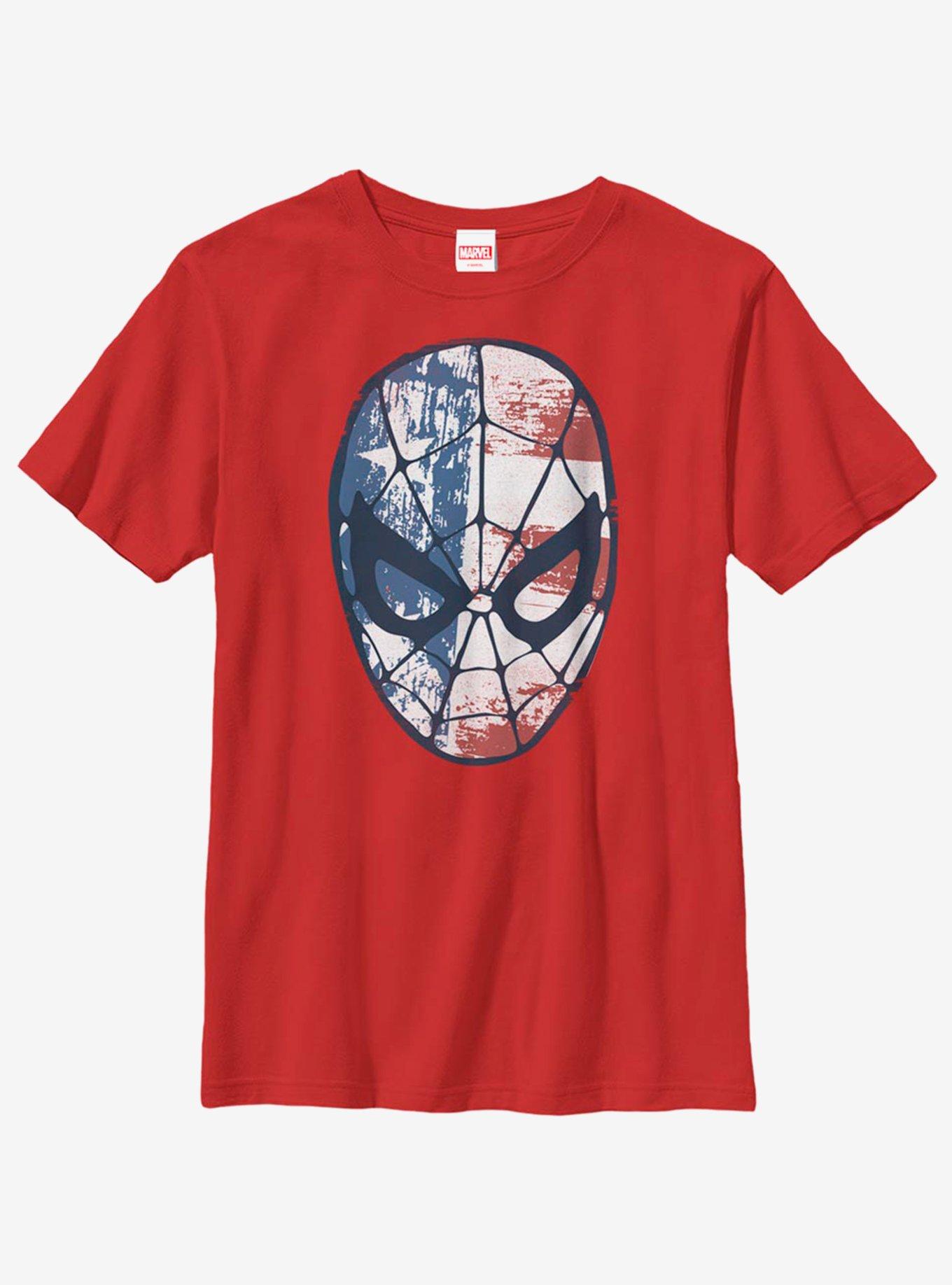 Marvel Spider-Man Spidey Americana Youth T-Shirt, RED, hi-res