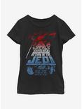 Star Wars Jedi Rasta Youth Girls T-Shirt, BLACK, hi-res