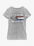 Star Wars Falcon Blast Off Youth Girls T-Shirt, ATH HTR, hi-res