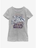 Star Wars Falcon Rays Youth Girls T-Shirt, ATH HTR, hi-res