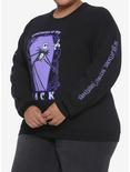 The Nightmare Before Christmas Something's Up With Jack Girls Sweatshirt Plus Size, BLACK, hi-res