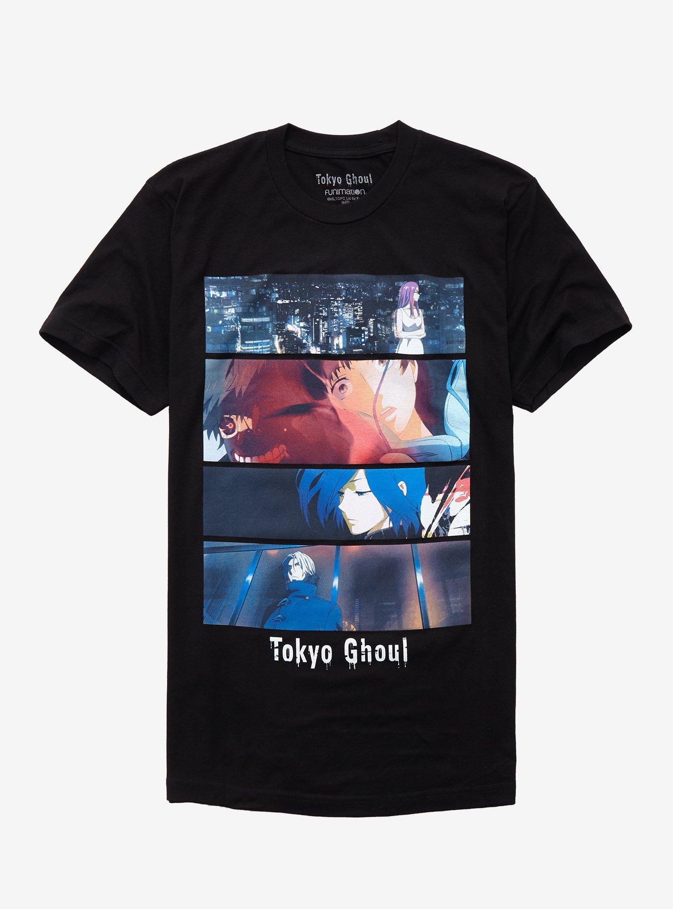 Tokyo Ghoul Scene Panels T-Shirt, BLACK, hi-res