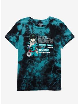 My Hero Academia Izuku Midoriya Profile Washed Boyfriend Fit Girls T-Shirt, , hi-res